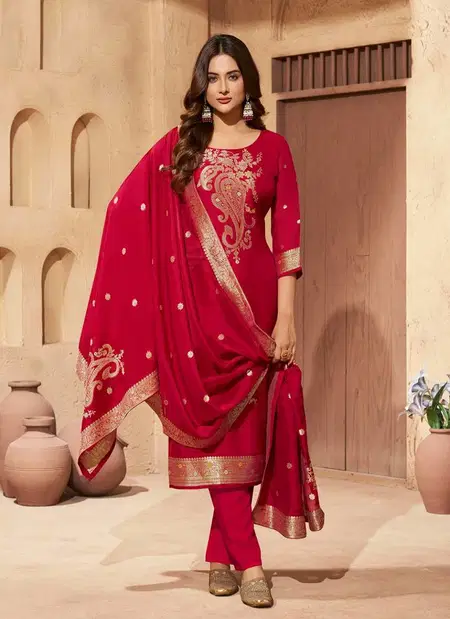 Saiyaara By Zisa Taby Silk Jacquard Designer Salwar Suits Exporters In India